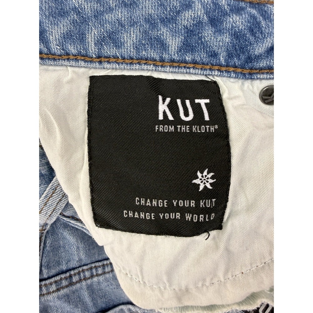 KUT From The Kloth Christine High Rise Straight Leg Distressed Jeans Womens Sz 8 - Picture 8 of 10